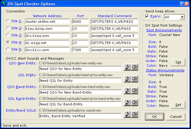 DX Spot Checker Options