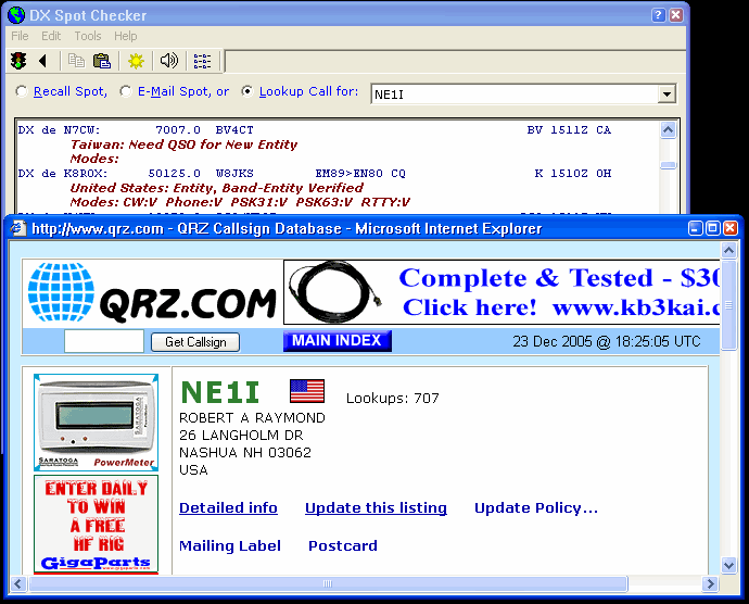 DX Callsign Lookups