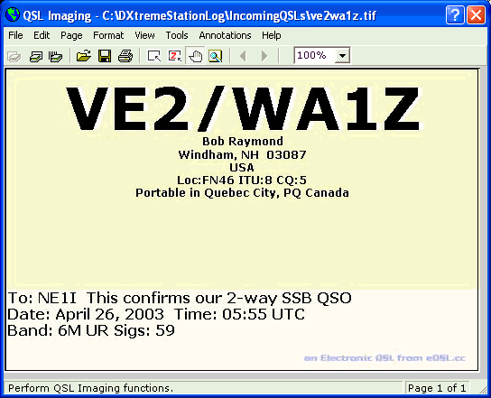 Managing QSLs - Capture completed.