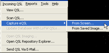 Managing QSLs - Clicking Capture eQSL From Screen.