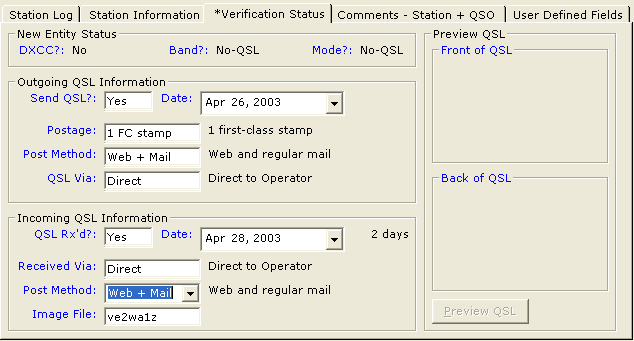 Managing QSLs - Changing the post method.